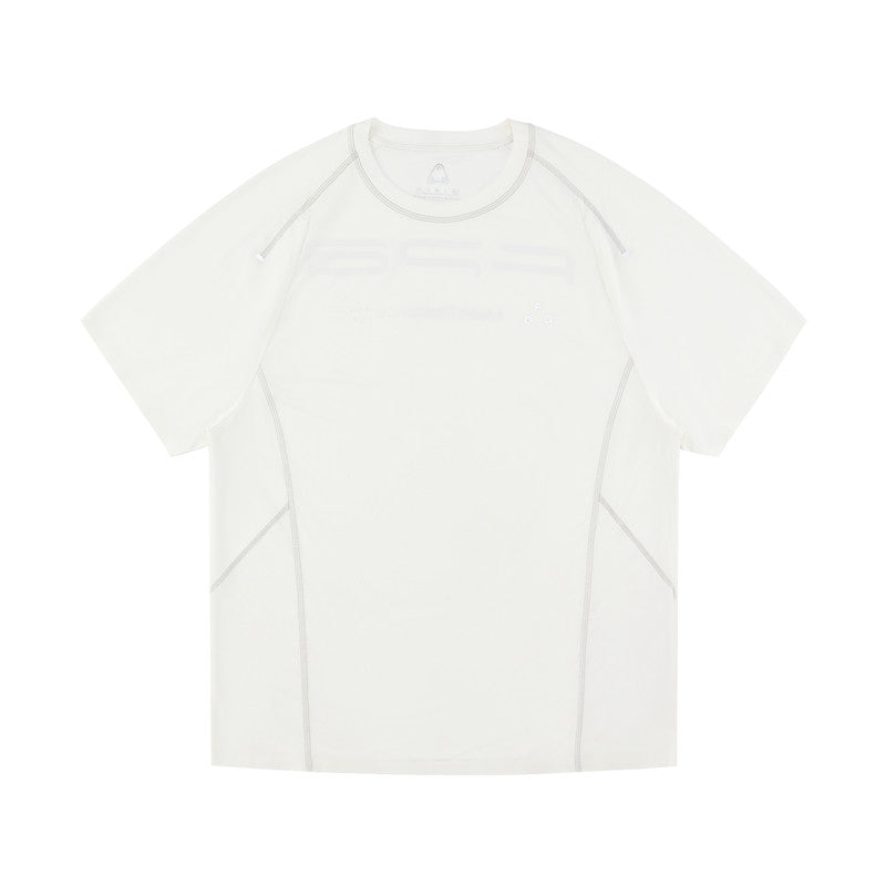 FPA Cationic Quick-Dry Antibacterial Sports Short Sleeve T-Shirt with Hasso Line, Minimalist Design Outdoor Summer Crew Neck Tee for Men