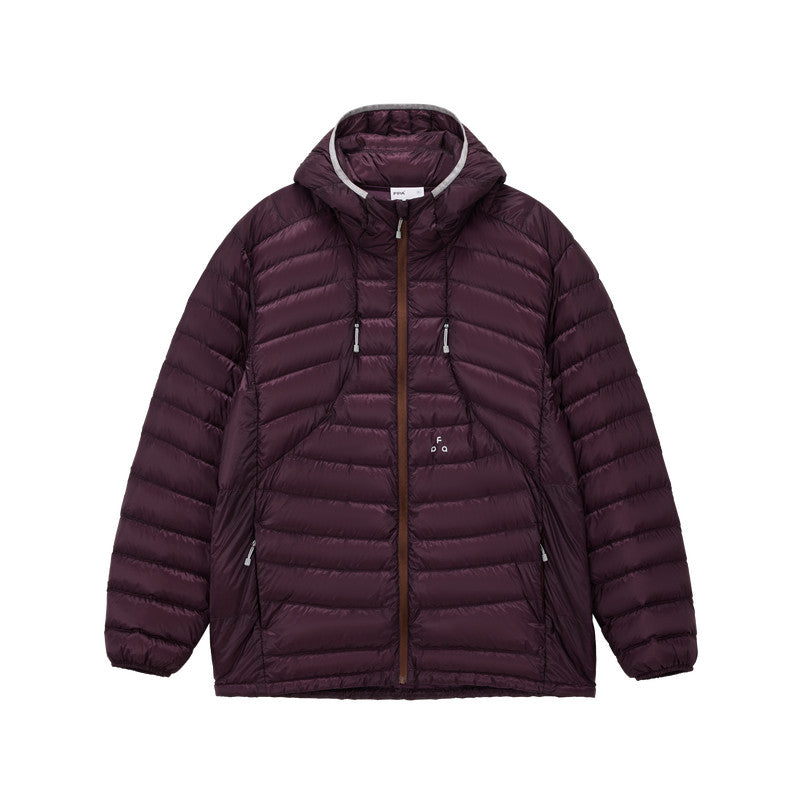 FPA 90% Down Color-Block Quilted Down Jacket 2026 New Winter Lightweight Hooded Down Coat
