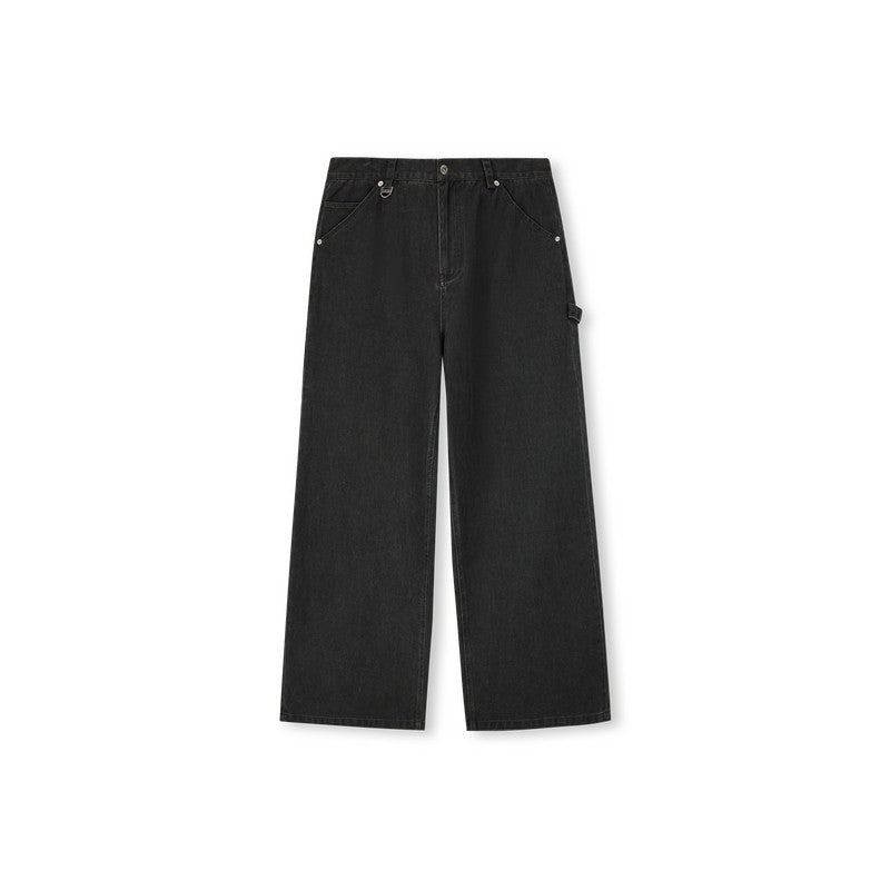 FPA Wide-Leg Washed Lumberjack Pants – Chinese Streetwear Trendy Vintage Loose Fit Cargo Casual Long Pants for Men