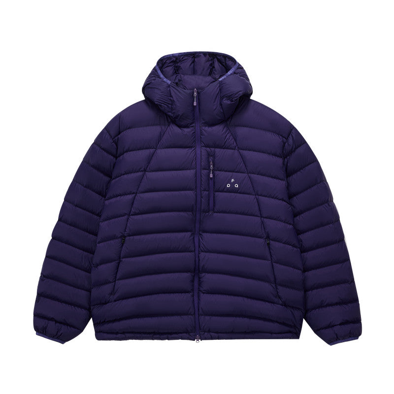 FPA Ultra-Soft High-Density Ribbed Zipper Lightweight Hooded Down Jacket 2026 New Winter Couple Down Outerwear for Men
