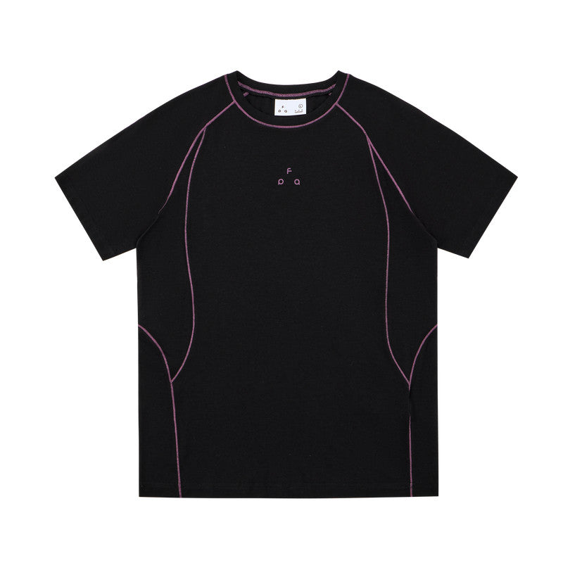 FPA Sports Contrast Color Shrimp Short Sleeve T-Shirt, Crew Neck, Moisture-Wicking, Quick-Dry, Premium Fitness Outdoor Breathable Summer Tee for Men