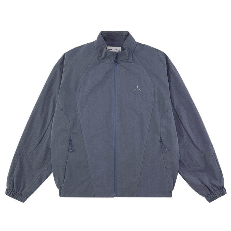 FPA Long-Staple Cotton Shrink-Resistant Jacket – Lightweight Spring/Fall Zip-Up Stand Collar American Casual Outdoor Couple Sports Jacket