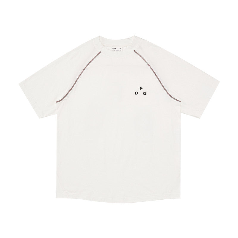FPA Quick-Dry 7A Antibacterial Hasso Thread Short-Sleeve T-Shirt, Chinese Streetwear, Relaxed Fit, Crew Neck, Couple's Matching, Summer Black Tee