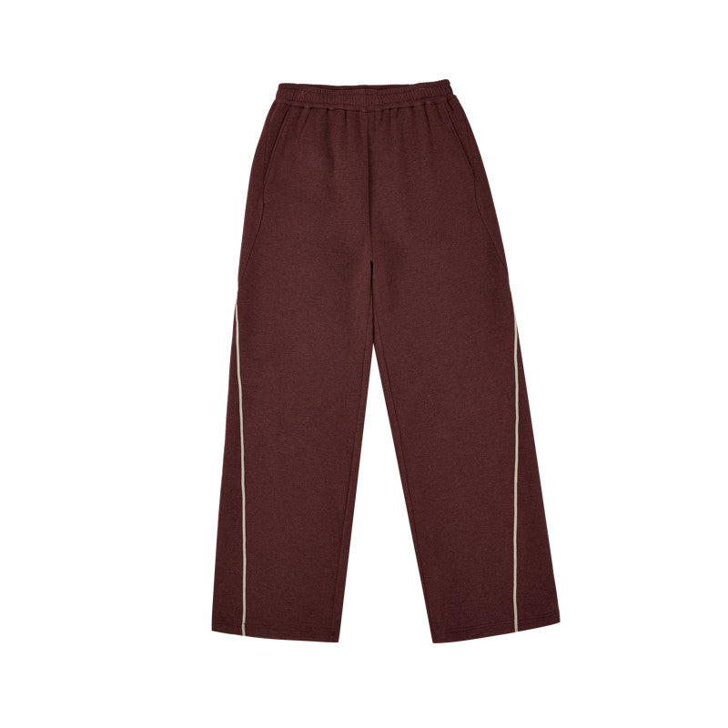 FPA Light Fleece Double-Sided Space Cotton Sweatpants - Autumn Loose Straight-Leg Unisex Casual Long Pants for Men