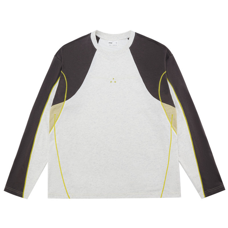 FPA Quick-Dry Cooling Modal Sports T-Shirt 2026 New Spring Color-Block Contrast Round Neck Long Sleeve for Men and Women