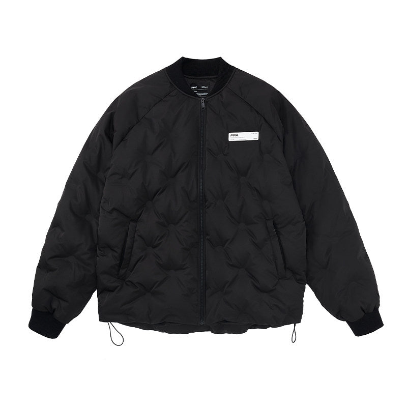 FPA Baseball Print Short Down Jacket – Chinese Streetwear Couple's Winter Thick Loose Warm Coat for Men