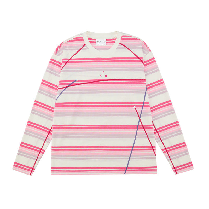 FPA Two-Tone Stripe Long Sleeve 2026 New Spring Premium Athletic Relaxed Crew Neck Couple T-Shirt