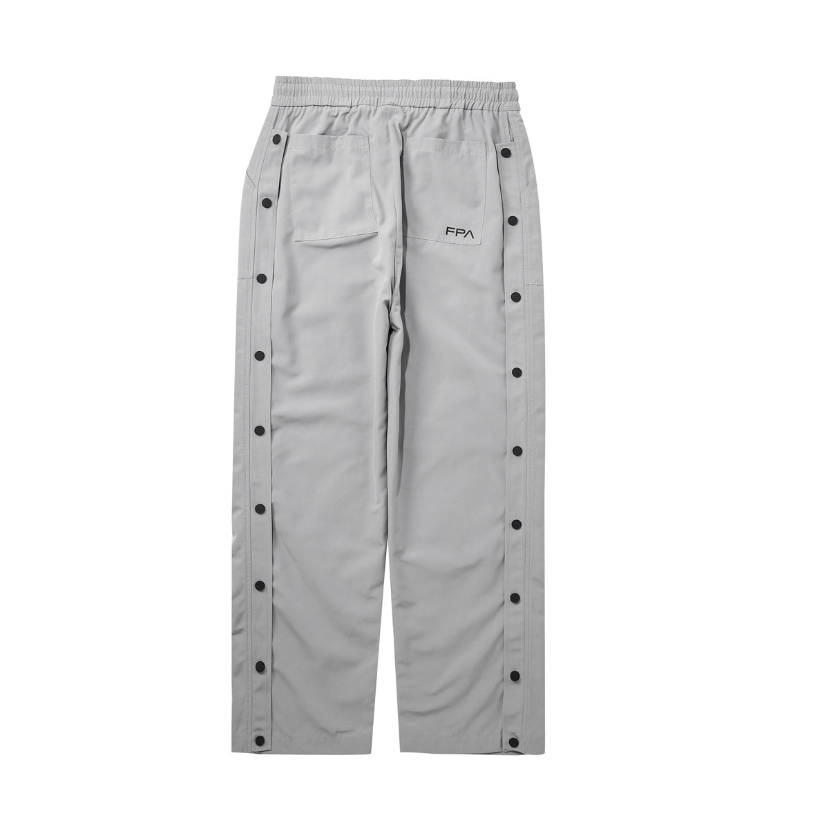FPA Streetwear Spring/Fall Loose-Fit Straight-Leg Button-Front Casual Pants for Men, Black, American Style