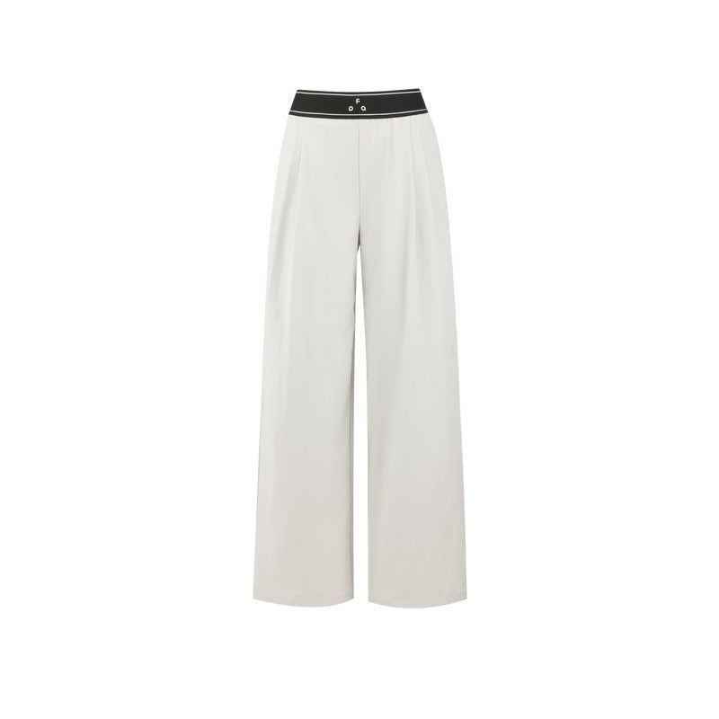 FPA High-Waist Stretch Logo Webbing Quick-Dry Trousers for Women, Chinese Street Style Summer Versatile Outdoor Sports Casual Pants