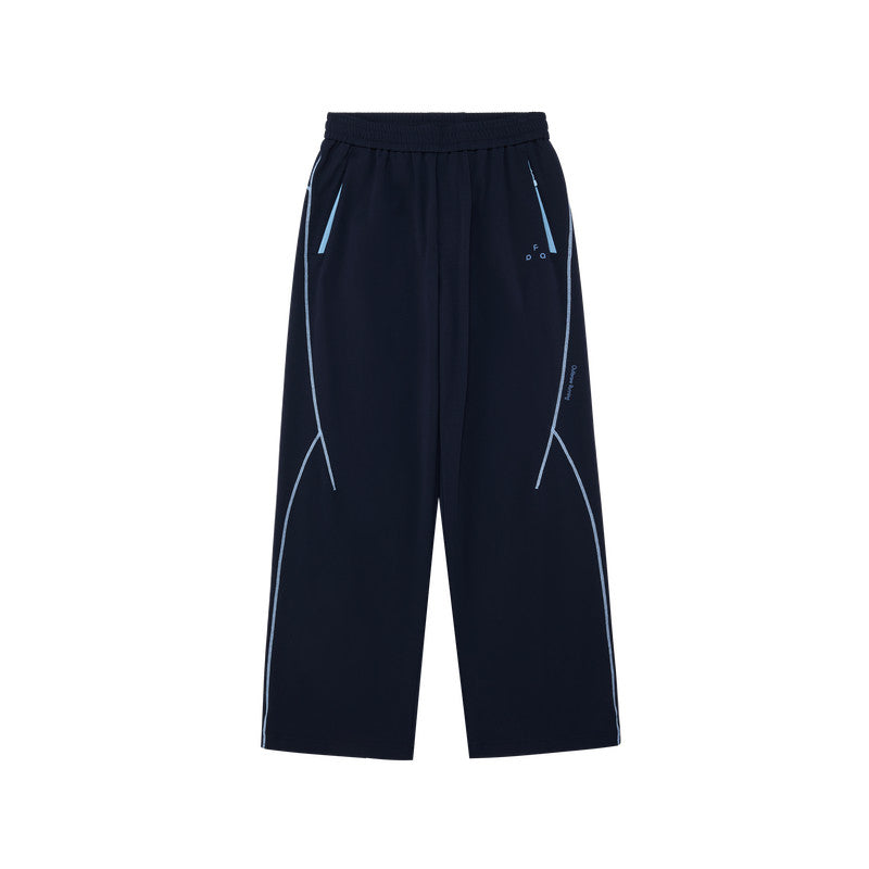 FPA Lightweight Breathable Contrast Stitch Textured Knit Pants - Relaxed Straight Leg Unisex Outdoor Casual Trousers
