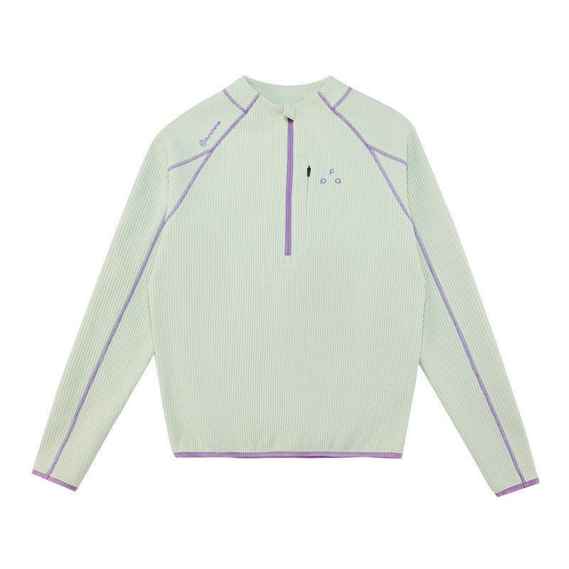 FPA Women's Half-Zip Long-Sleeve Moisture-Wicking Top – Outdoor Sporty Semi-Turtleneck Tee