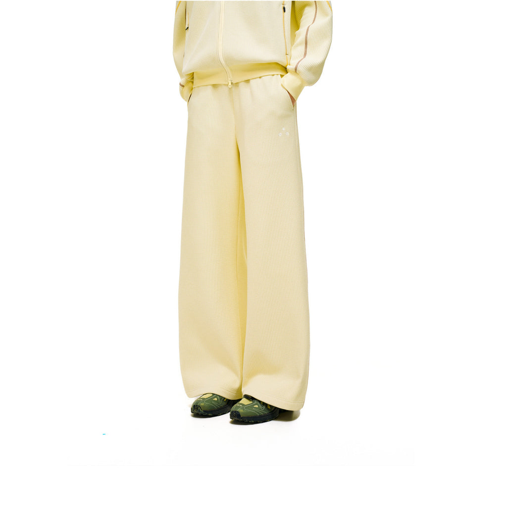 FPA Waffle Fleece Color-Block Women's Pants - Autumn Straight-Leg Relaxed Textured Lounge Pants