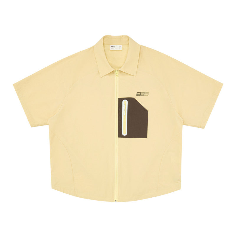 FPA Outdoor Water-Repellent Taped Seam Waterproof Zipper Short-Sleeve Shirt