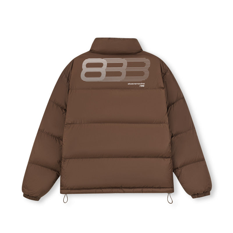 FPA Phantom 8 Short Down Jacket with Stand Collar - Winter Thick Warm Loose Unisex Down Coat for Men