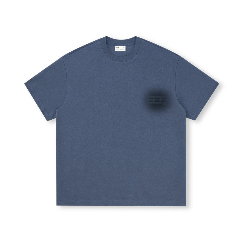 FPA Water-Reveal Logo Cool-Touch Long-Staple Cotton Sports Short Sleeve T-Shirt, Chinese Streetwear Design, Round Neck, Loose Fit