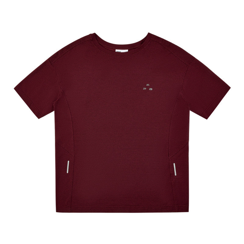 FPA Textured Lyocell Athletic Short Sleeve T-Shirt - Summer Casual Couple Round Neck Basic Logo Print Tee for Men