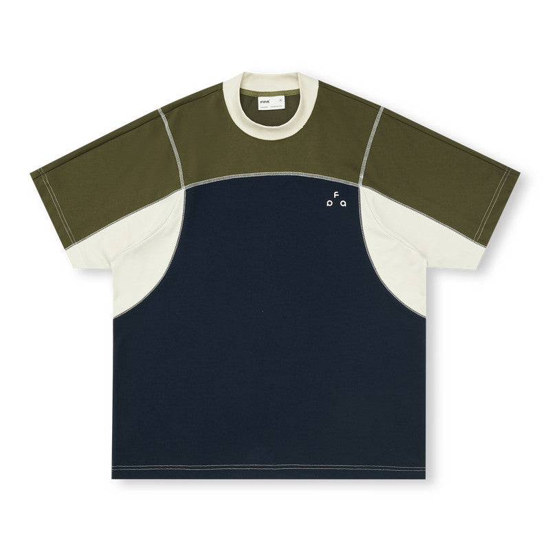 FPA Sports 7A Antibacterial Contrast Stitch Short Sleeve T-Shirt – Summer Two-Tone Casual Unisex Streetwear Tee