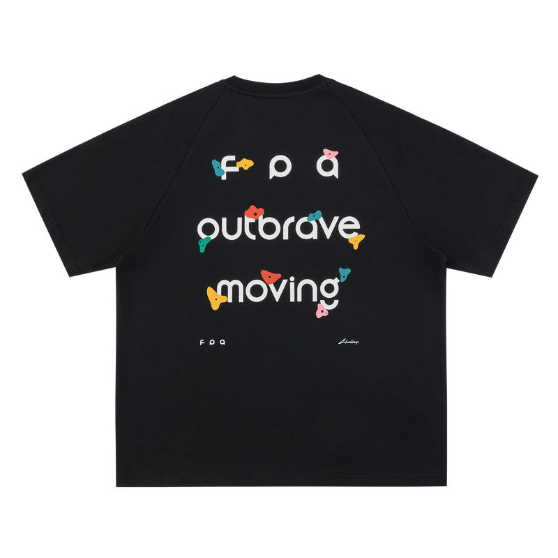 FPA Climbing Contrast Color COOLMAX Sports T-Shirt Summer Crew Neck Couple Half Sleeve Outdoor Breathable Short Sleeve Men