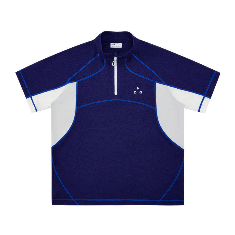 FPA7A Antibacterial Cycling Mesh Breathable Sports Contrast Stitch Short Sleeve Quick-Dry Cool Touch T-Shirt for Men