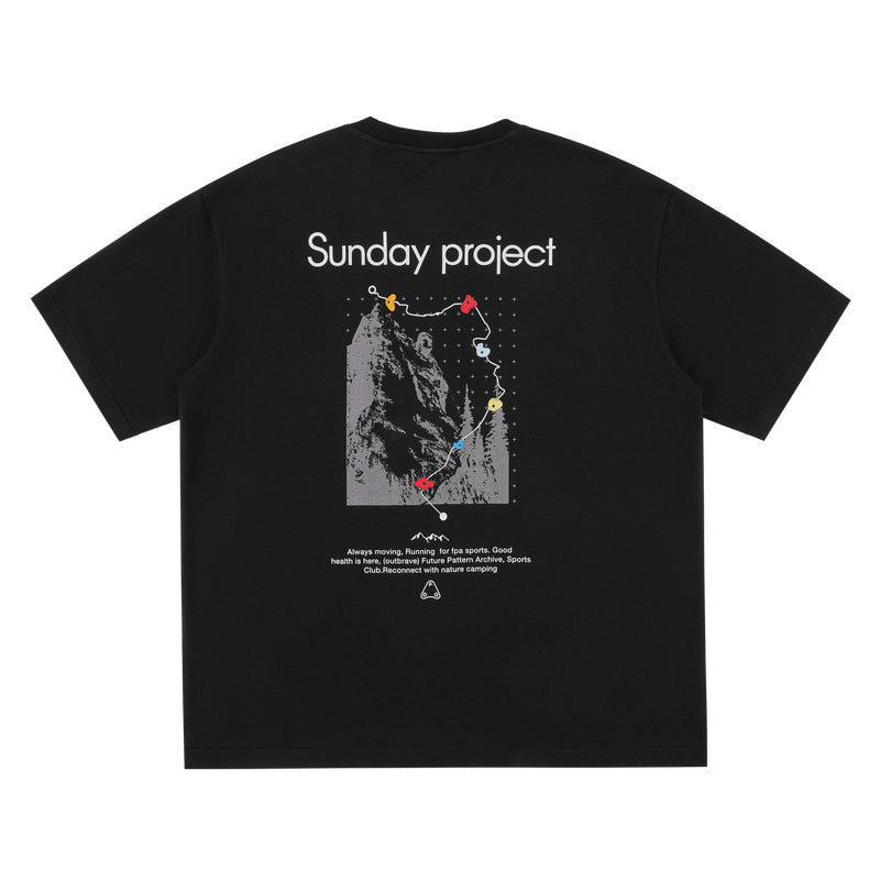 FPA Rock Print Sports COOLMAX Cool Lyocell Casual Short Sleeve Outdoor Quick-Dry Couple T-Shirt