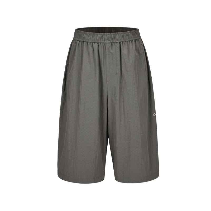 FPA Outdoor Wind Tunnel Breathable Ice-Feel Sports Lightweight Soft-Elastic Capri Pants, Summer Thin Quick-Dry Casual Pants