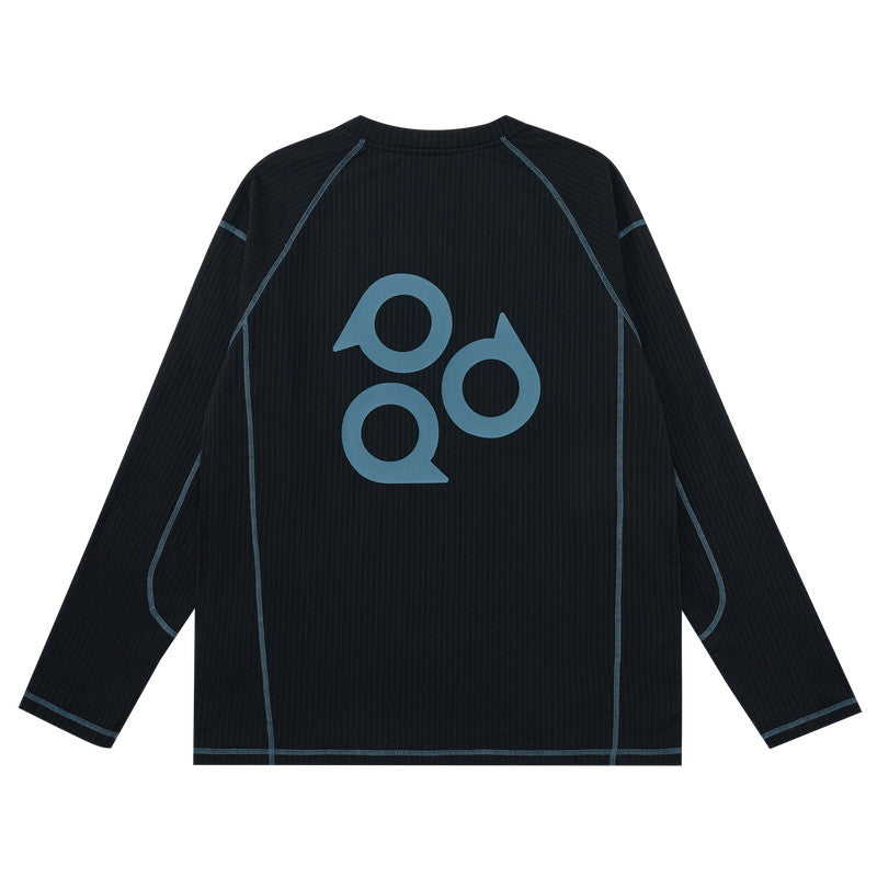 FPA Moisture-Wicking Color-Block Stitch Long-Sleeve T-Shirt, Chinese Trend High-End Design Crew Neck Couple Spring/Autumn T-Shirt