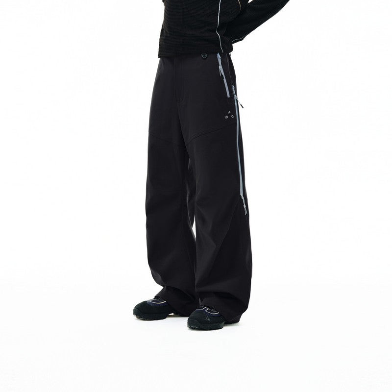 FPA Outdoor Color-Block Zip Detail Trousers 2026 New Loose Straight-Leg Couple Casual Pants for Men