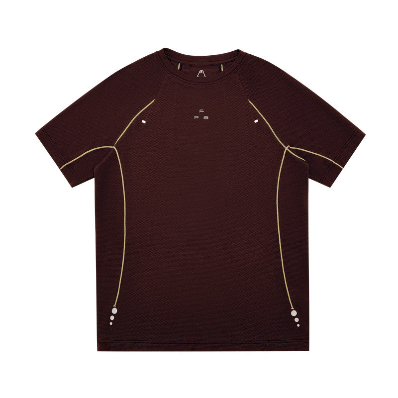 FPA Textured Breathable Lyocell Quick-Dry Printed Short Sleeve T-Shirt for Men, Summer Design, Premium Basic Casual Crew Neck