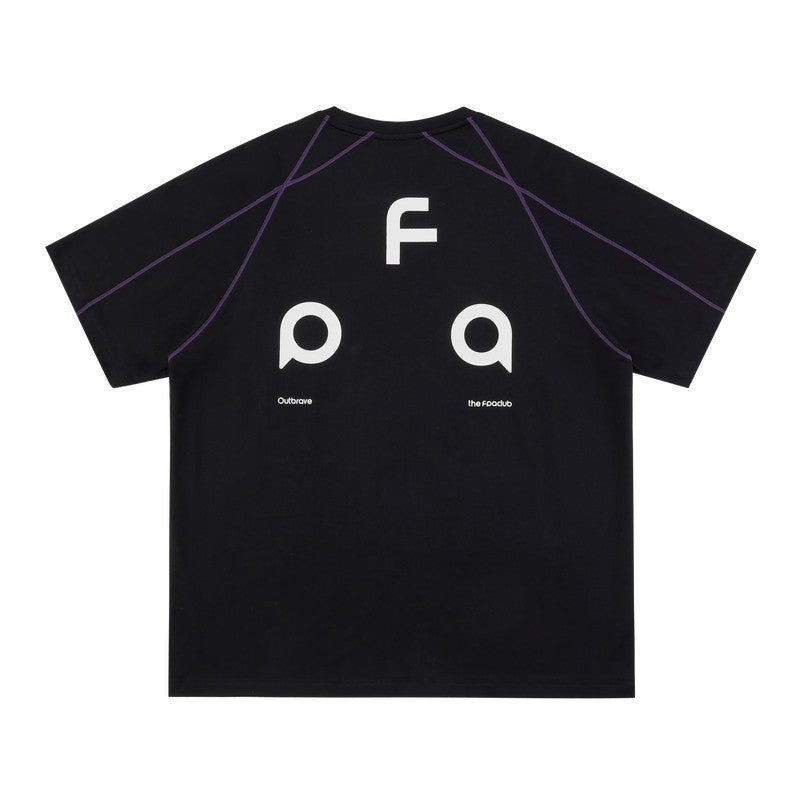 FPA Contrast Stitch Logo Quick-Dry Short Sleeve T-Shirt for Outdoor Sports, Summer Premium Crew Neck Couple Tee