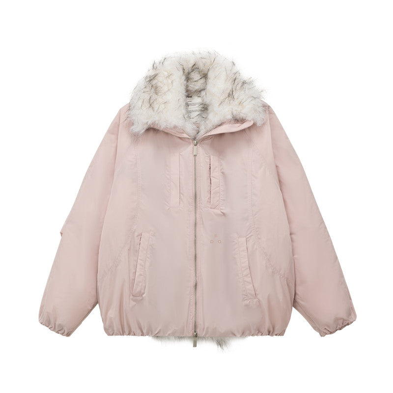 FPA Structured Fur Collar Down Jacket 2026 New Winter Design Premium Warm Couple Down Coat