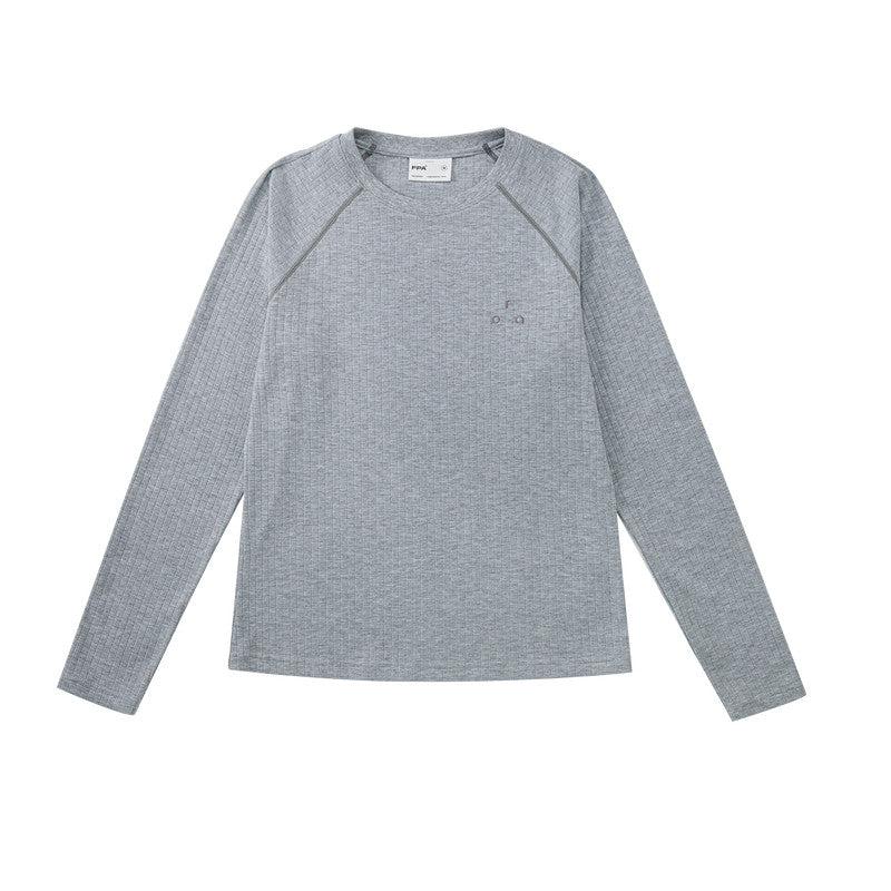 FPA Cotton Small Logo Basic Long Sleeve Tee 2026 New Outdoor Sports Crew Neck Spring/Fall Casual T-Shirt for Women
