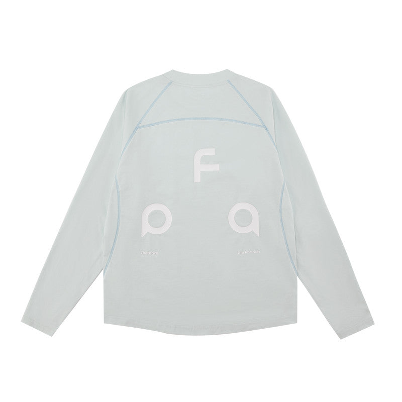FPA Quick-Dry Structured Logo Long-Sleeve Outdoor T-Shirt – Spring Basic Casual Loose-Fit Crew Neck Unisex Sports Tee