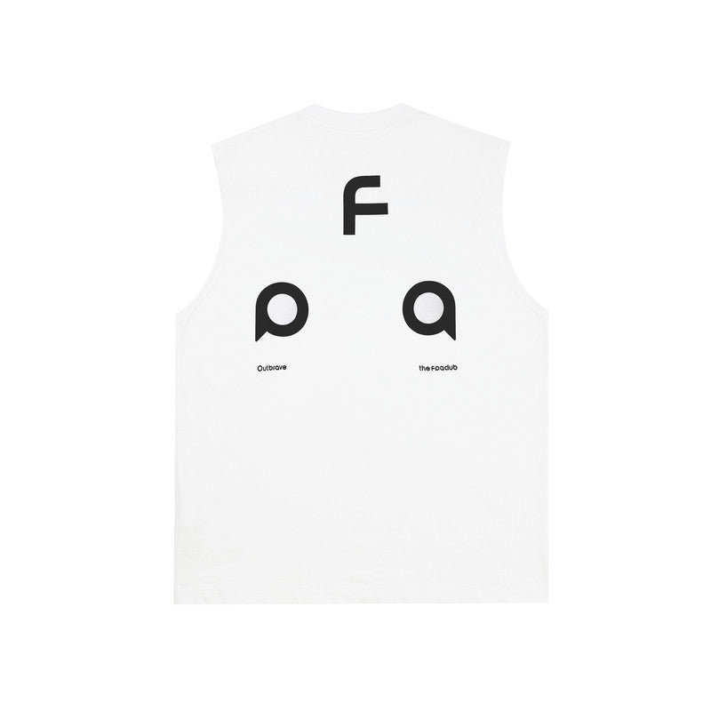 FPA Quick-Dry 7A Antibacterial Sleeveless Vest - Chinese Streetwear Trendy Loose Round Neck Printed Sports Fitness Tank Top