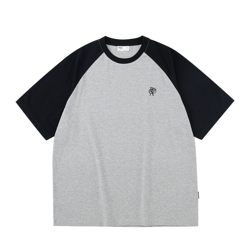 FPA Raglan Sleeve Embroidered Short-Sleeve Crew Neck Casual T-Shirt for Men – Summer Unisex Streetwear