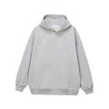 FPA Warm Fleece Hooded Sweatshirt for Couples – Streetwear Pullover with Printed Design, Autumn/Winter, Black & Heather Gray