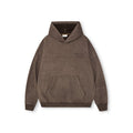 FPA Printed & Embroidered Suede Hoodie – Streetwear Unisex Heavyweight Pullover for Fall, Couple Style