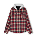 FPA Plaid Reversible Hooded Long-Sleeve Shirt - Chinese Streetwear Trend, Loose Fit Casual Jacket for Men, Spring/Autumn
