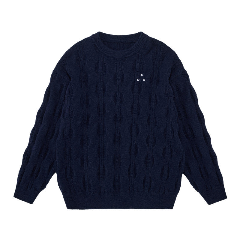 FPA Twisted Cable Knit Crew Neck Sweater 2026 New Design Premium Couple Pullover Autumn Knit Top