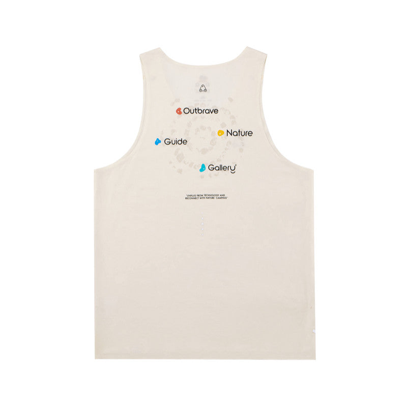 FPA COOLMAX Modal Climbing Sports Seam-Sealed Printed Reflective Sleeveless Vest Summer Cool-Touch Tank Top
