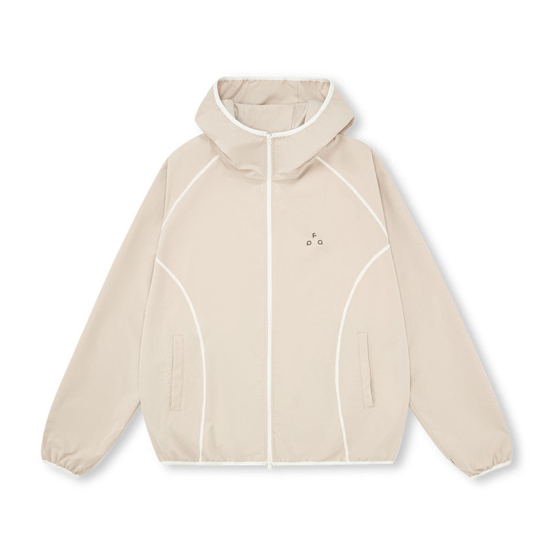 FPA UPF50+ Lightweight Training Zip-Up Jacket for Outdoor Sports, Loose-Fit Unisex Sun Protection