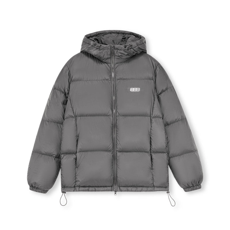 FPA Hooded Logo Print Down Jacket - Chinese Streetwear Trend, Loose Fit, Couple Style, Thick Warm Winter Down Coat for Men