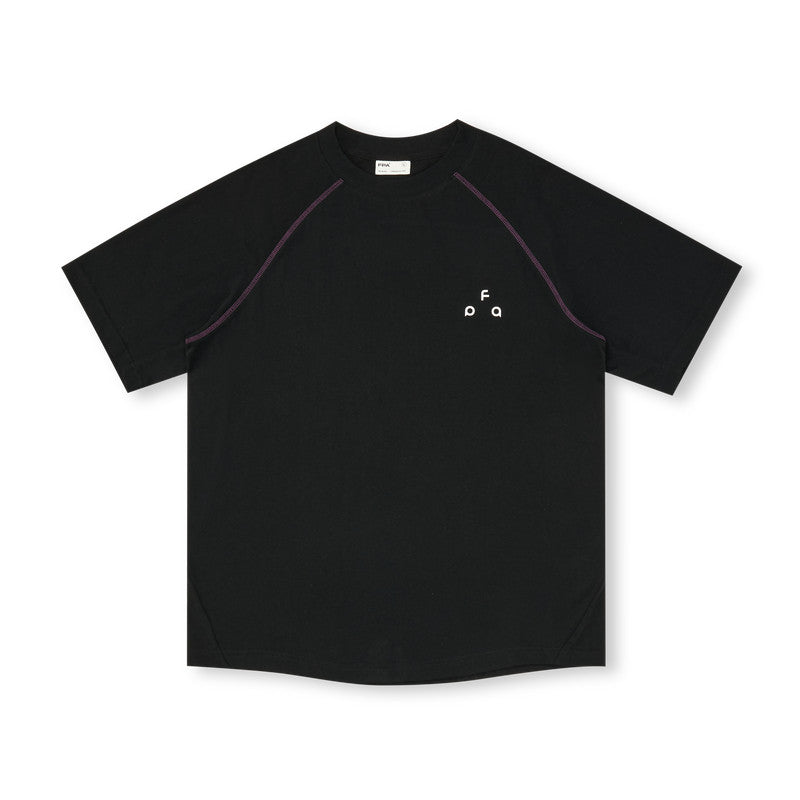 FPA Quick-Dry 7A Antibacterial Hasso Line Short Sleeve T-Shirt, Chinese Street Style Summer Round Neck Loose Couple Casual Tee