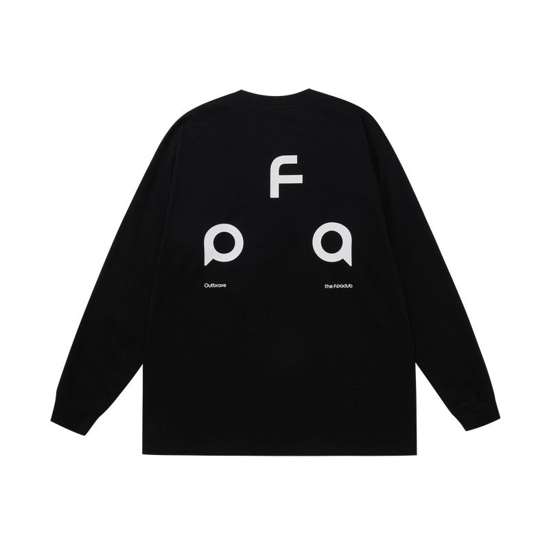FPA Sorona UPF50+ Sun Protection Long Sleeve T-Shirt - Fall Brand Basic Logo Heavyweight Relaxed Couple Tee