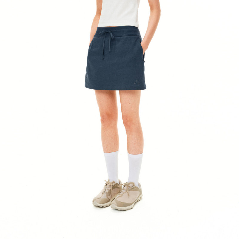 FPA Textured Drawstring A-Line Skirt with Sporty Silhouette – Summer Casual Basic for Women
