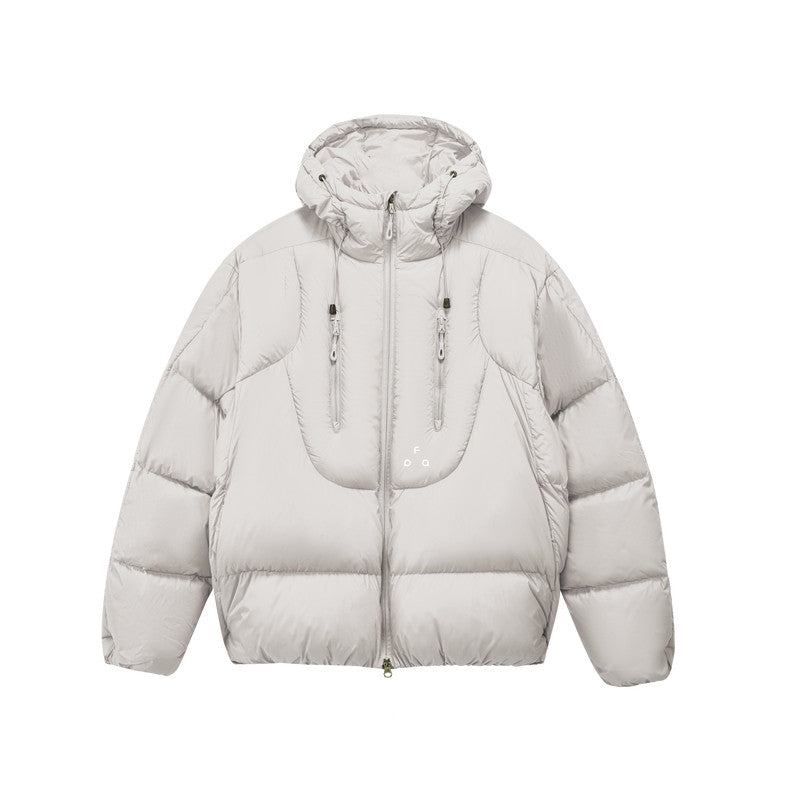 FPA Double-Zip Hooded Structured Down Jacket Winter Outdoor Sports Thick Warm Couple Coat