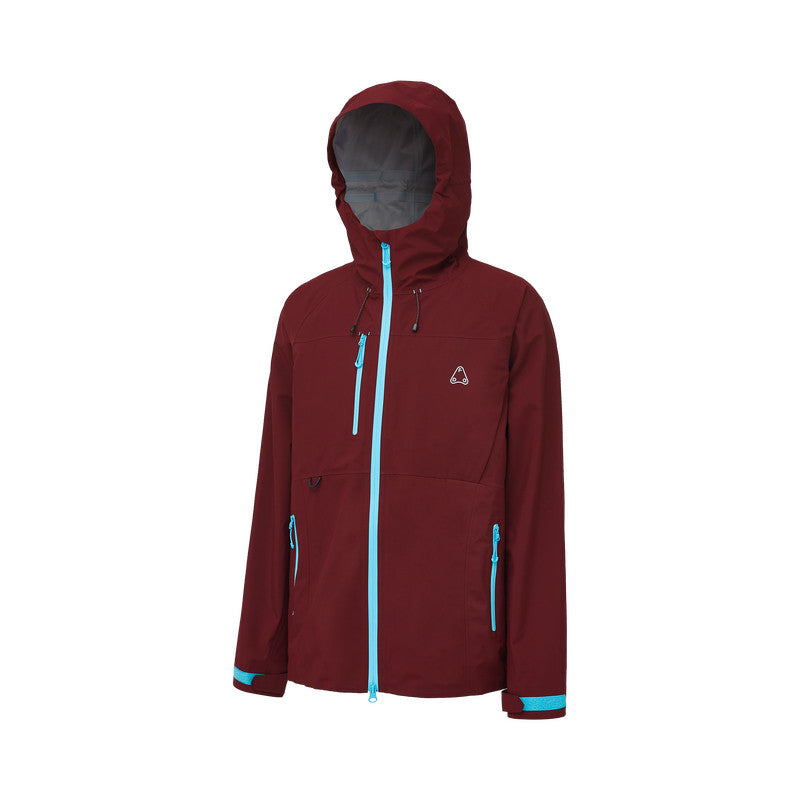 FPA Color-Block Multi-Pocket 3L Hardshell Jacket with Seam-Sealed Construction for Outdoor Sports, Hiking, and Mountaineering
