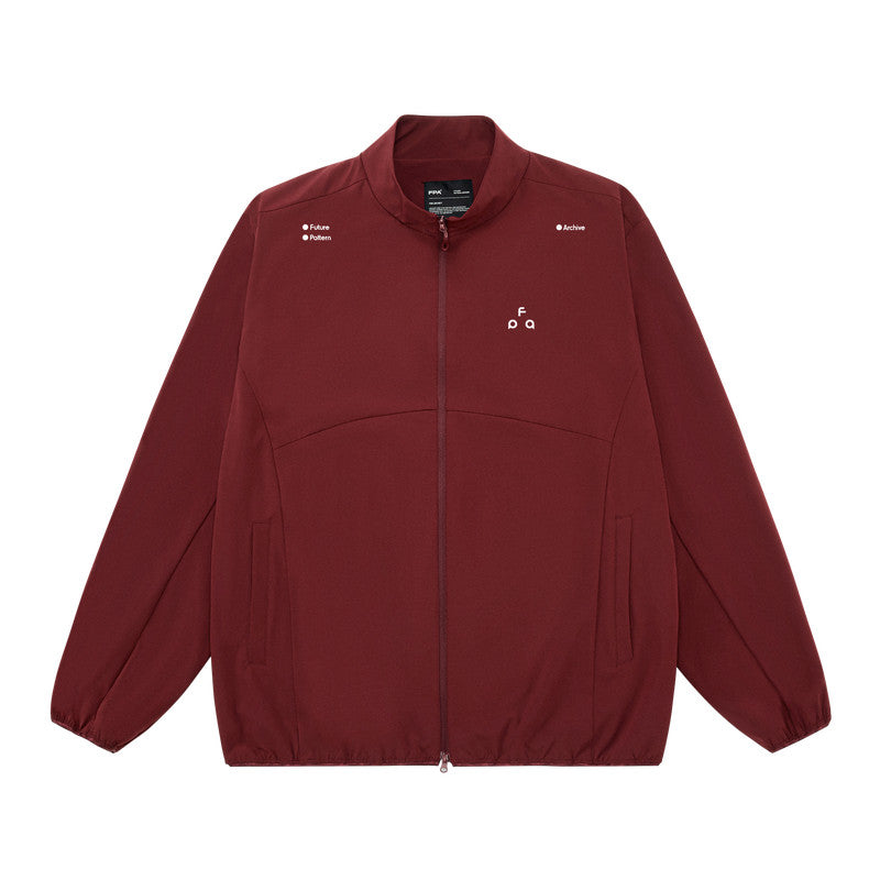 FPA Sports Running Jacket Basic Logo Outdoor Casual Zip-Up Stand Collar Lightweight Couple Spring Autumn Jacket for Men