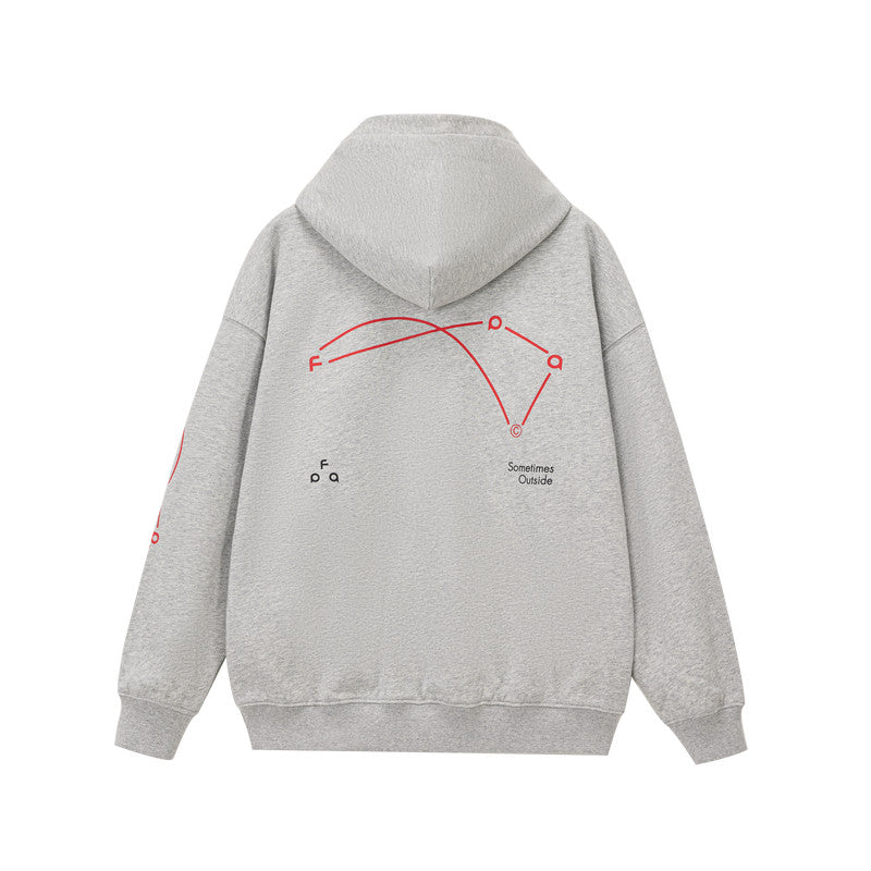 FPA Warm Fleece Color-Block Hoodie for Couples