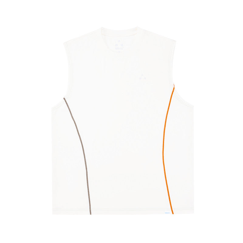 FPA Coolmax Color-Block Fitness Casual Vest Summer Basic Logo Outdoor Running Sleeveless T-Shirt for Men