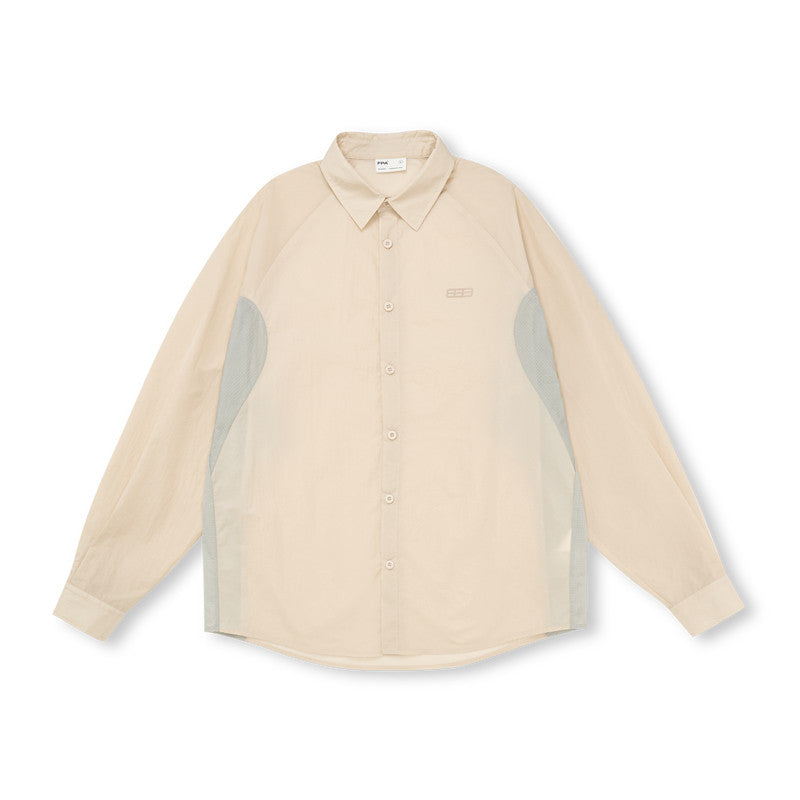 FPA Outdoor Lightweight Sun-Protection Laser-Cut Long-Sleeve Shirt, Chinese Streetwear Design Loose Casual Shirt Jacket